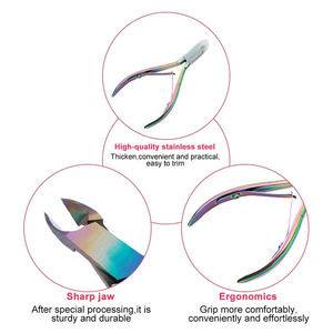 กรรไกรตัดเล็บสแตนเลส รุ่น Rainbow Clipper สำหรับตัดหนังกำพร้า กำจัดหนังส่วนเกิน ตัดเล็บ ทำเล็บมือ - Product Image 4