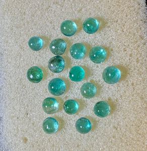 Esmeraldas Zambianas Naturales Certificadas, Cabujones Redondos, Piedras Preciosas Verdes Sueltas para Joyería, Anillos, Colgantes, Alta Calidad - Product Image 2