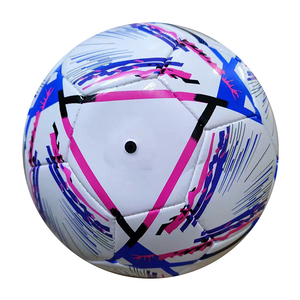 Ballon de football Lawd Sports, motif blanc bleu vert, taille 5, durable, léger, écologique, emballage en sac OPP - Product Image 6