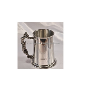 Nickle Plated Medieval <b>Mug</b> for Drinking Ware New Brass <b>Mug</b> Latest Medieval Tankard <b>Mug</b> in Wholesale Price New Medieval - Product Image 3