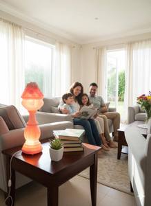 Lampe en sel rose de l'Himalaya, purificateur d'air naturel fait à la main, lumière LED à intensité variable, veilleuse, décoration d'intérieur - Product Image 3