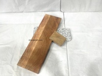 Plateau de service rectangulaire en bois d'acacia, design moderne, nouvelle arrivée, écologique, personnalisable, motif poisson bleu océan émaillé