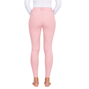Legging d'équitation rose clair pour femme, taille haute, compression, avec grip en silicone et assise intégrale, pour l'équitation et le sport - Product Image 2