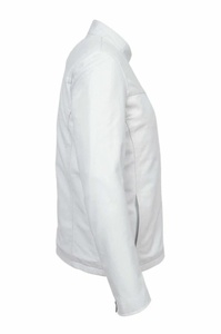 Chaqueta de Cuero Genuino Blanca para Hombre, Cuello Alto, Cierre de Cremallera, Estilo Casual, para Otoño - Product Image 4