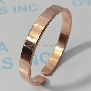 Brazalete Terapéutico de Cobre Liso Moderno, Elegante Brazalete para la Sanación Energética y el Alivio del Estrés, Ecológico, Disponible en Diferentes Tamaños - Product Image 3