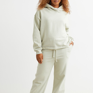 Sudadera con Capucha Extra Grande para Mujer, Color Sólido, Manga Larga, Tejido de Algodón Transpirable, Ropa de Otoño - Product Image 1