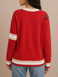 HMR Wholesale Custom Delta Sigma Embroidered Knit <b>Cardigan</b> <b>Sweater</b> For Sorority fraternity College Varsity <b>Sweater</b> - Product Image 6