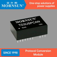 El módulo de conversión de protocolo Mornsun convierte la señal UART SPI en red CAN Bus y puerto serie a módulo transceptor Ethernet