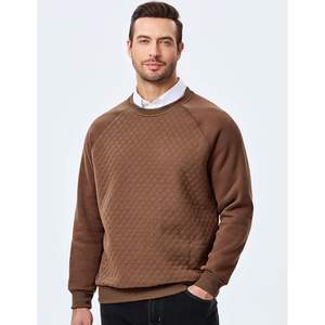 Sudadera Personalizada para Hombre, Cuello Redondo, Informal, Otoño Invierno 2025, Textura de Diamante, Felpa, Cómoda, Manga Larga - Product Image 6