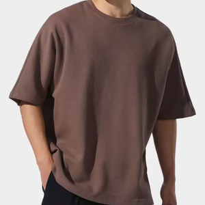 T-shirt pour homme coupe classique, 100% coton jersey, motif uni, manches classiques, t-shirt décontracté sport d'été - Product Image 2