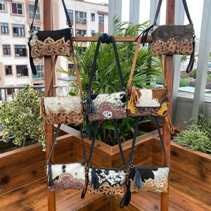 New Genuine Cowhide Leather Handmade Tooled Bag Fashion Versatile Large Capacity Trend Women's Mini Crossbody Wholesale Bag - Product Image 4