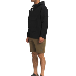 Men's Black Quarter Zip Stand Collar Quick Dry Windbreaker <b>Jacket</b> Casual Sporty Polyester/Cotton Outerwear Winter Wear - Product Image 2