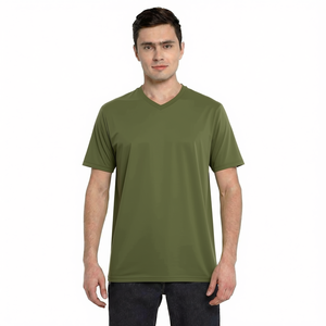 T-shirt décontracté à col rond et manches courtes pour garçons, 100 % coton, personnalisable, coupe classique, prix bas, vente en gros - Product Image 3