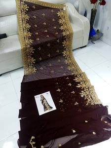 Vestido indio paquistaní de gasa Saree Zari, novedad, trabajo con secuencia, oferta, 2023 - Product Image 6