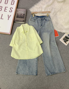 Blusa Corta Informal de Manga Larga para Mujer SUBICI TN2T2N2, Camisa con Botones y Bolsillos con Solapa en el Pecho, Estilo Seda, para Primavera/Verano - Product Image 3