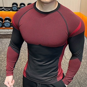 T-shirts de sport à manches longues pour hommes, compression, séchage rapide, vêtements de fitness pour l'été, entraînement sportif, t-shirt de compression - Product Image 6