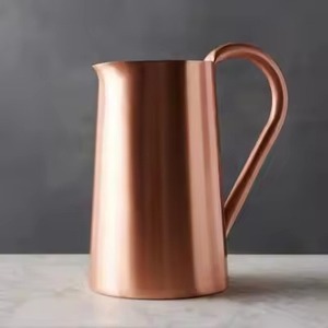 Modern Copper Beverage Pitcher Designed for Dining <b>Table</b> Water Serving Kitchen Utility and Stylish Presentation - Product Image 2