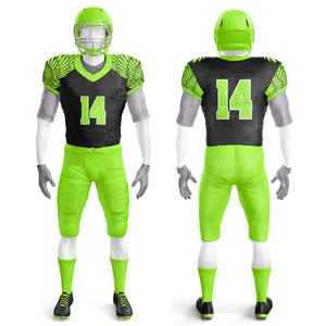 Ensemble d'uniformes de football américain personnalisés avec étiquette privée, 100% polyester, logo personnalisé, meilleur tissu, uniforme de football américain - Product Image 1