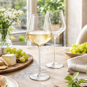 Verre à vin en borosilicate fait main avec logo personnalisé, 800 ml, pour cadeaux d'entreprise et kits de bienvenue promotionnels - Product Image 1