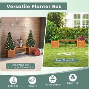 Banc de jardin en bois élégant pour balcon et patio, idéal pour la décoration extérieure - Product Image 3