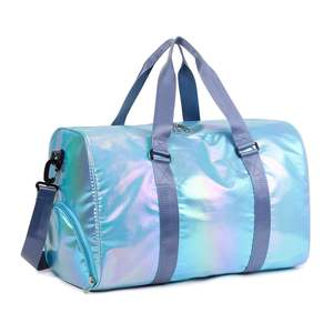 Iridescent Duffel <b>Bag</b> <b>Large</b> Capacity Metallic Sport Fitness Travel Gym <b>Bag</b> with Zipper Closure and Adjustable Straps - Product Image 4