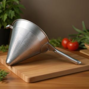 Colino Conico in Acciaio Inox Perforato per Uso in Cucina con Manico - Product Image 3