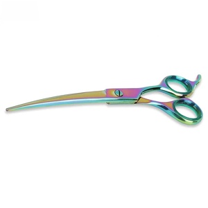 Ciseaux à cheveux professionnels en acier inoxydable, pointe acérée, pour droitiers, manche long en plastique, non pliables, pour la coiffure, Ryzer Studio - Product Image 2