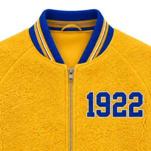 Sigma Gamma Rho Custom Reversible <b>Sherpa</b> Bomber <b>Jacket</b> for Women Fleece <b>Lined</b> Greek Sorority Outerwear Warm Winter Casual <b>Jacket</b> - Product Image 2