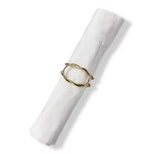 Ensemble d'anneaux de serviette en aluminium écologiques, modernes, durables et de qualité supérieure, finition personnalisable pour les décorations de table de mariage, d'hôtel et de restaurant - Product Image 2