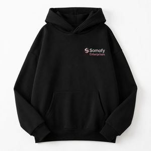 เสื้อฮู้ดผู้หญิงสีดำของ Somofy พิมพ์ลายปักโลโก้ ปรับแต่งได้ ทรงปกติ เหมาะสำหรับใส่ในฤดูหนาว ผลิตจากผ้าฝ้ายถัก 100% - Product Image 6