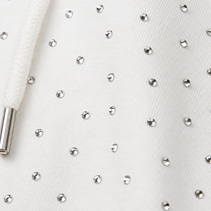 <b>Men's</b> Wholesale Rhinestone <b>Studs</b> Hoodies and Jogger Sets Drop shoulder 100% Cotton Custom Logo Sparkly Athleisure Streetwear - Product Image 4