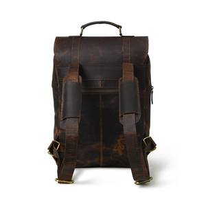 Retro Custom Genuine Leather Backpack <b>Mens</b> <b>Laptop</b> Rucksack Waterproof Travel Leather <b>Bag</b> Vintage School Daypack LBK-0160 - Product Image 4