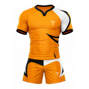 High Quality Rugby Uniform in Low Price Breathable Quick Dry Custom Logo Short Sleeves Sublimation Rugby Uniform - Product Image 1