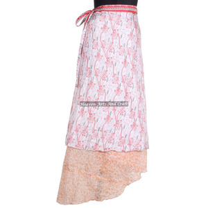 Beautiful Collection of Vintage Silk Sari <b>Wrap</b> <b>Skirts</b> From India 2 Layer Reversible Magic Silk Saris <b>Wrap</b> Long <b>Skirt</b> Silk Sari - Product Image 6