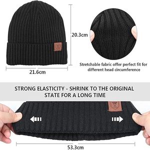 Gorro de Punto de Invierno al por Mayor, Gorro con Logo Personalizado, Gorro Cálido con Puño, Gorro Unisex de Punto Acanalado, Gorro de Invierno con Bordado Personalizado - Product Image 3