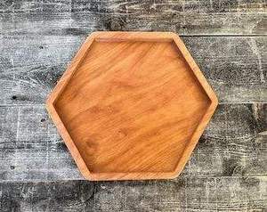 Bandeja de Servir de Madera Natural Hecha a Mano, para Cocina, Mesa de Comedor, Desayuno y Decoración del Hogar, Superventas - Product Image 6