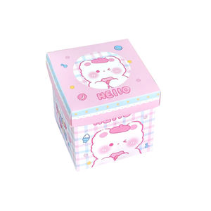 Boîte cadeau personnalisable pour le jour du sucre avec poignée-Emballage mignon avec poignée en corde de 10x10cm pour événements et vente au détail - Product Image 2