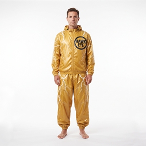 Ensemble de survêtement coupe-vent en nylon uni pour homme (veste et pantalon de jogging) – Vente en gros - Product Image 1