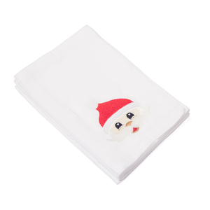 White Woven Cotton <b>Kitchen</b> <b>Towels</b> Square Solid Color Quick-Dry Absorbent Dish Cloths Set - Product Image 3