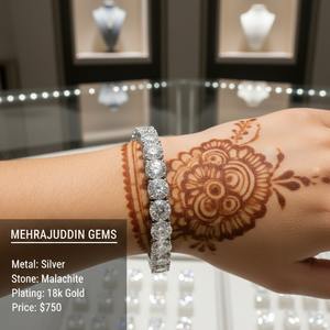 Bracelet tennis en argent plaqué rhodium avec moissanite pour femme, idéal pour fiançailles, mariage et cadeau de fête - Bijoux fins tendance - Product Image 2