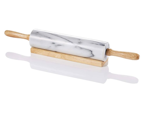 Marble <b>Rolling</b> <b>Pin</b> Food-Grade Kitchen Restaurant Use Wood Roller <b>Pin</b> Holder Marble And Wood Dough <b>Rolling</b> <b>Pin</b> - Product Image 1