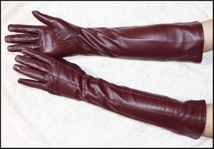 Long Leather <b>Gloves</b> Women's Colorful Sheepskin Touch Screen Winter Warm Thick <b>Thin</b> Fashion <b>gloves</b> - Product Image 4