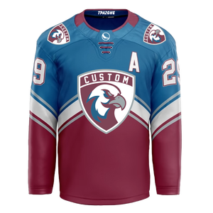 Vente en gros de sweats à capuche personnalisés à manches longues en polaire pour le hockey sur glace, tissu polyester, sublimation, sweats à capuche pour le hockey sur glace, uniforme de hockey, 280g - Product Image 1