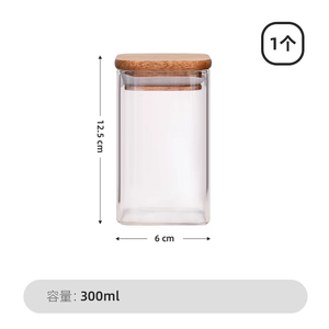 Tarro acrílico transparente moderno elegante con tapa de madera personalizable para soluciones de almacenamiento elegantes en la decoración del hogar de la cocina - Product Image 3