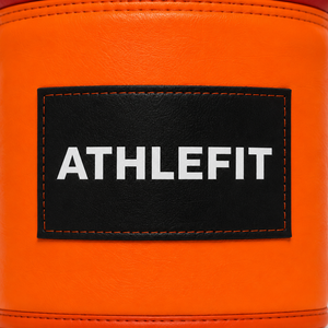 Gants de boxe en cuir Athlefit à lacets, rouge et orange, respirants, équipement d'entraînement pour adultes, logo personnalisé - Product Image 5