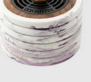 Brûleur d'encens en bois et résine au design unique avec insert métallique, fait main en bambou, utilisation aromatique toute saison - Product Image 3