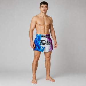กางเกงมวยไทย Fairtex พรีเมียม ยืดหยุ่น ระบายอากาศได้ดี ทนทาน ผลิตจากโพลีเอสเตอร์ 100% ดีไซน์สั่งทำได้ น้ำหนักเบา แห้งเร็ว - Product Image 5