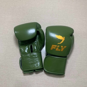 Fabrication en usine de gants de boxe verts sur mesure, 100% cuir véritable, gants de boxe professionnels AI-BG-517 - Product Image 1