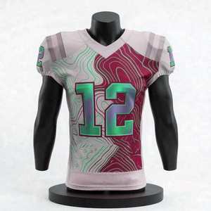 Maillot de football américain personnalisé, maillot de football à manches courtes, design de logo personnalisé, t-shirt respirant - Product Image 1