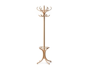 Modern design Bentwood coat rack standing wooden <b>hat</b> <b>stand</b> entryway coat tree with umbrella holder customized designs - Product Image 2